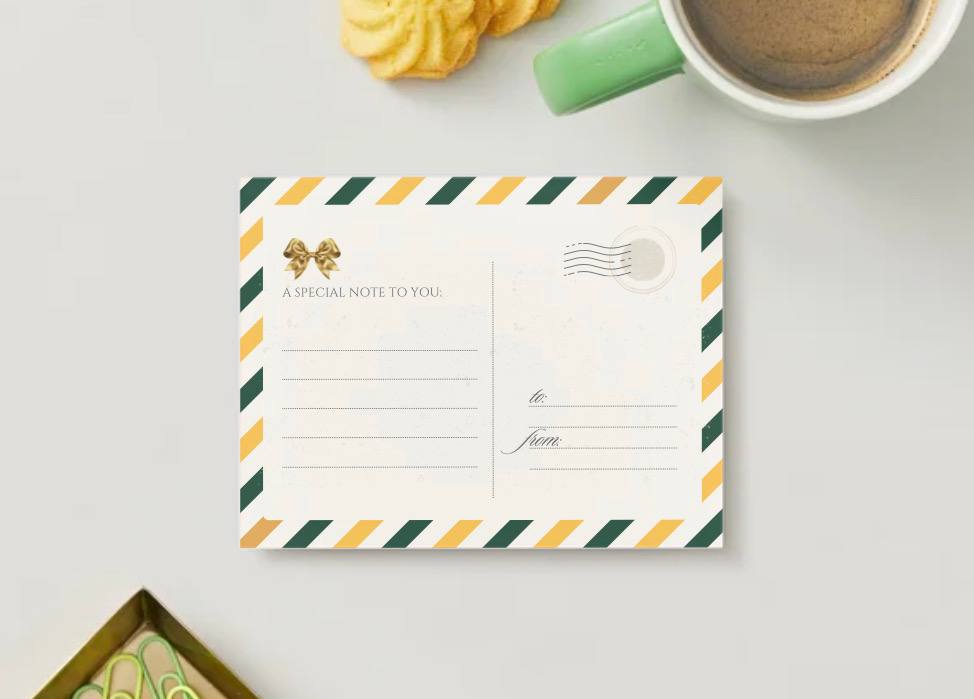 Golden Bows Postcard Service