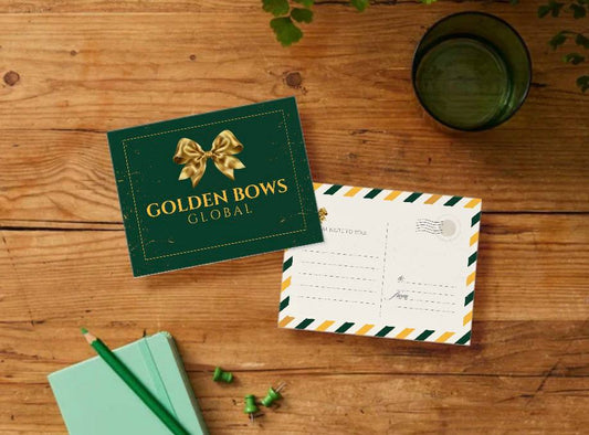 Golden Bows Postcard Service